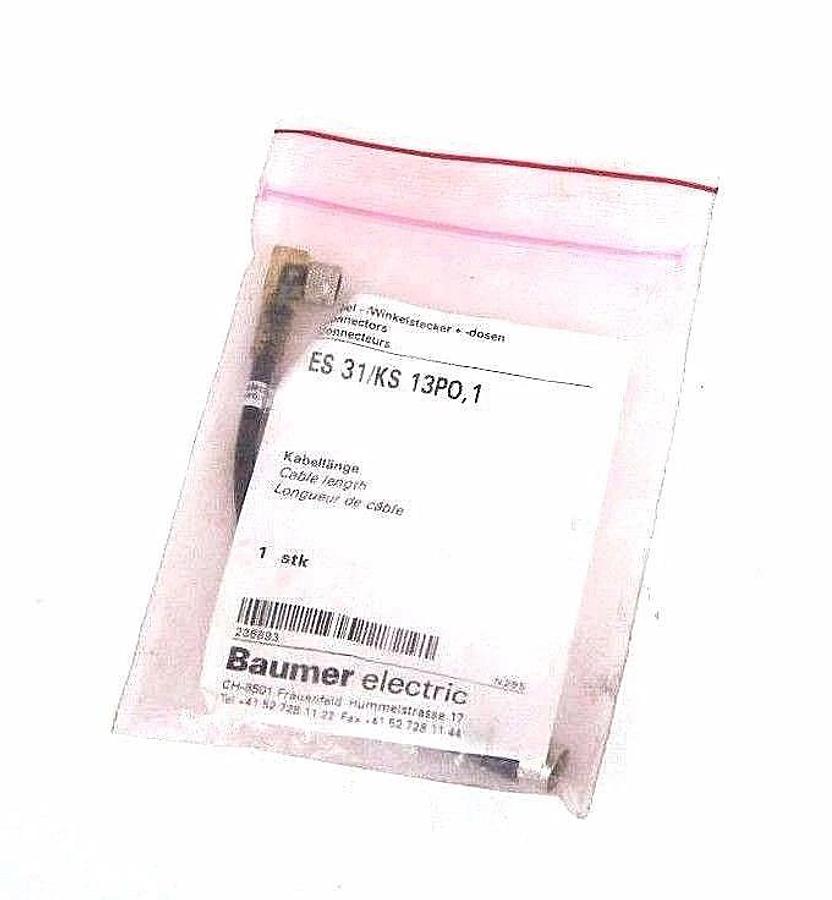 Used NEW BAUMER ELECTRIC ES 31/KS 13PO,1 CABLE CONNECTOR
