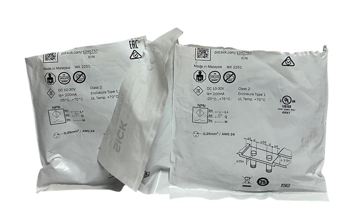 2 SICK IME12-04NNSZW2S / 1040757 INDUCTIVE PROXIMITY SENSORS 10-30VDC 200mA NSMP