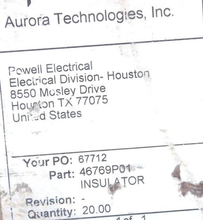 Used LOT OF 8 NEW AURORA TECHNOLOGIES 46769P01 LOAD STAB CABLE SUPPORTS