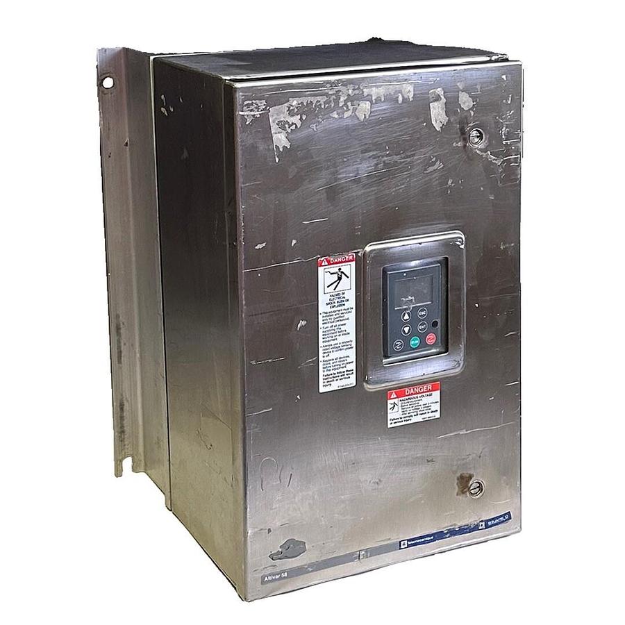 Used SQUARE D TELEMECANIQUE ATV58NU72N4KU Altivar 58 DRIVE CONTROLLER 5HP/4kW 480V