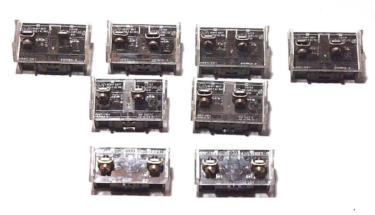 Used LOT OF 8 ASSORTED ALLEN BRADLEY 800T CONTACT BLOCKS 800T-XD4, 800T-XD5, 600V MAX