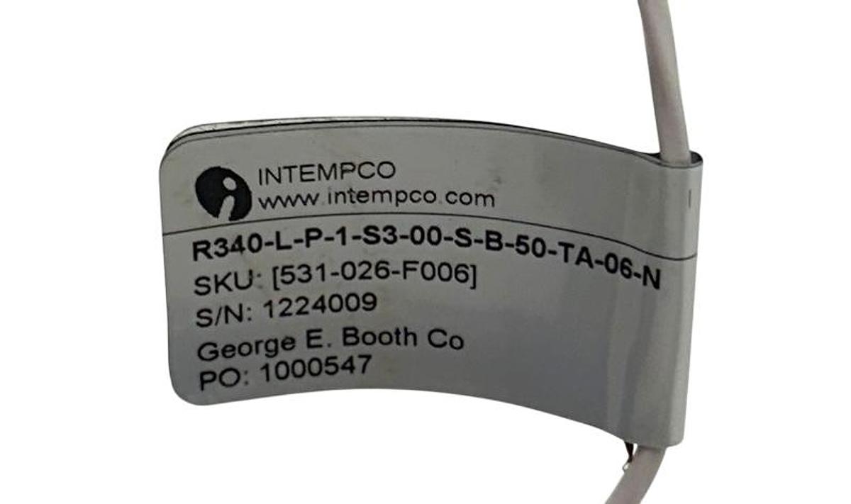 Used INTEMPCO R340-L-P-1-S3-00-S-B-50-TA-06-N / R340 SURFACE MOUNT RTD PAD TYPE NSNP