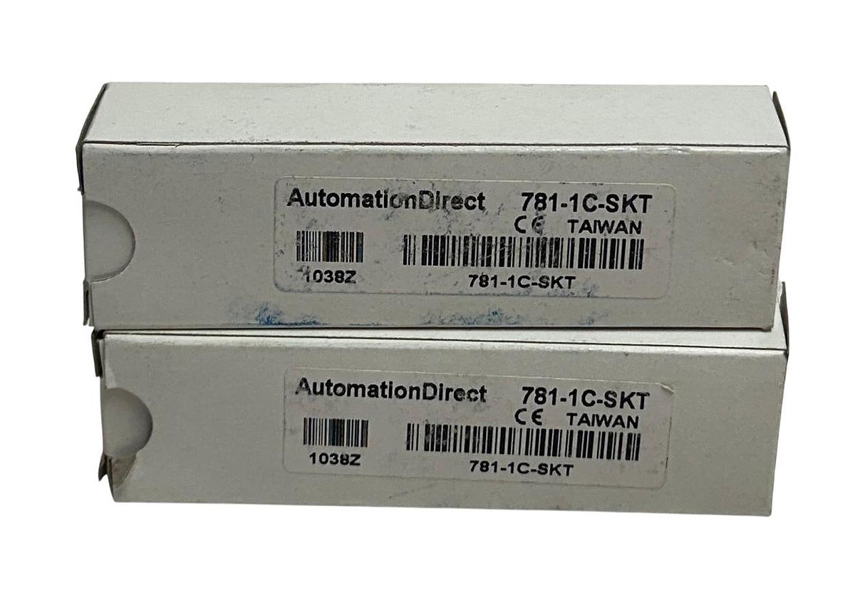 Used 2 AutomationDirect 781-1C-SKT / 7811CSKT RELAY SOCKETS FOR 781 CUBE RELAYS NSMP