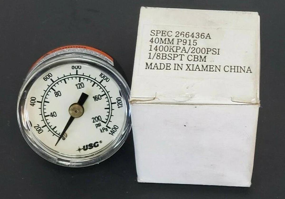 Used NIB USG SPEC 266436A GAUGE 40MM P915 1400KPA P915 1/8BSPT CBM