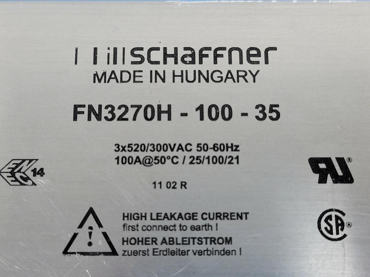 Used SCHAFFNER FN3270H-100-35 RFI POWER LINE FILTER FN3270H10035