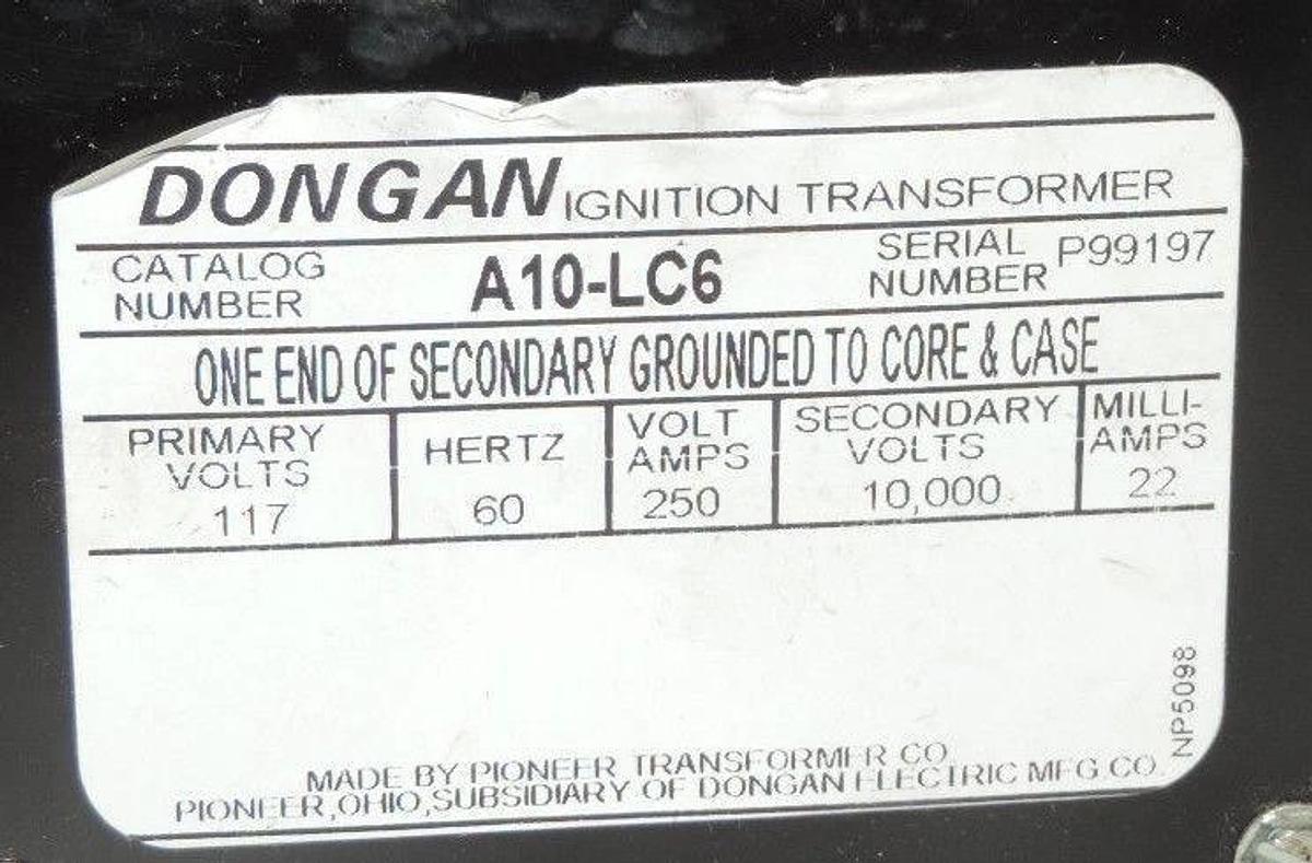 NIB DONGAN A10-LC6X INDUSTRIAL IGNITION TRANSFORMER A10LC6X