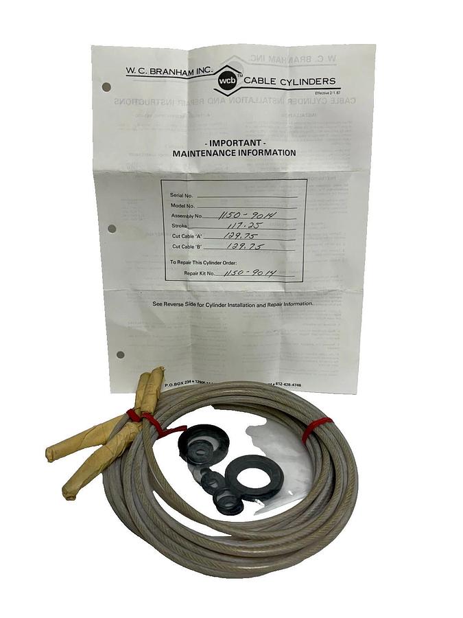 W.C. Branham 1150-9014 Rodless Cable Cylinder Maintenance Repair Kit New