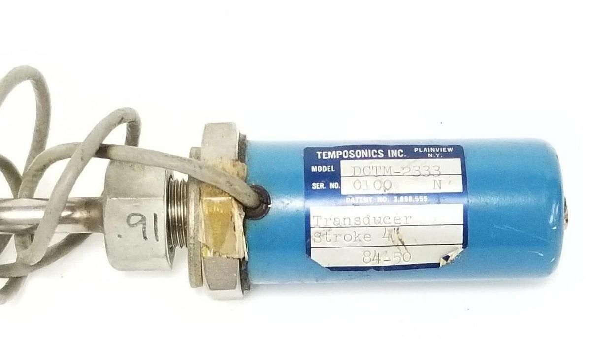 Used TEMPOSONICS INC. DCTM-2333 TRANSDUCER STROKE 4'' 84-50 12 IN. ROD DCTM2333