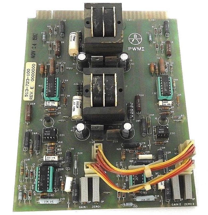 Used EMERSON 513-723-100 PC BOARD PWMI REV. E, 413-183-000