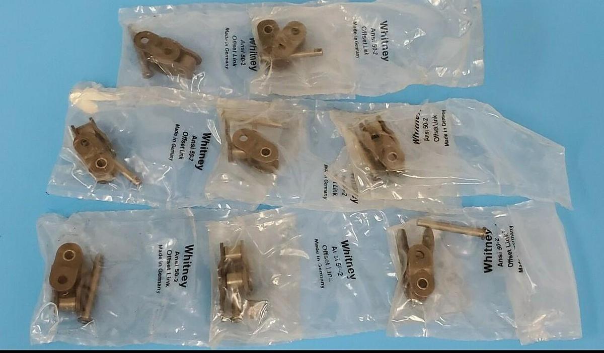 LOT OF 8 NEW WHITNEY CHAIN ANSI 50-2 OFFSET CHAIN LINKS