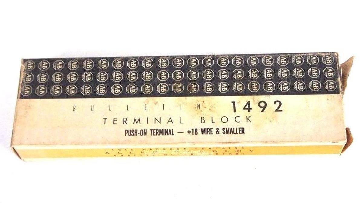 Used BOX OF 45 NEW ALLEN BRADLEY 1492-F4 SER. A TERMINAL BLOCKS 1492F4