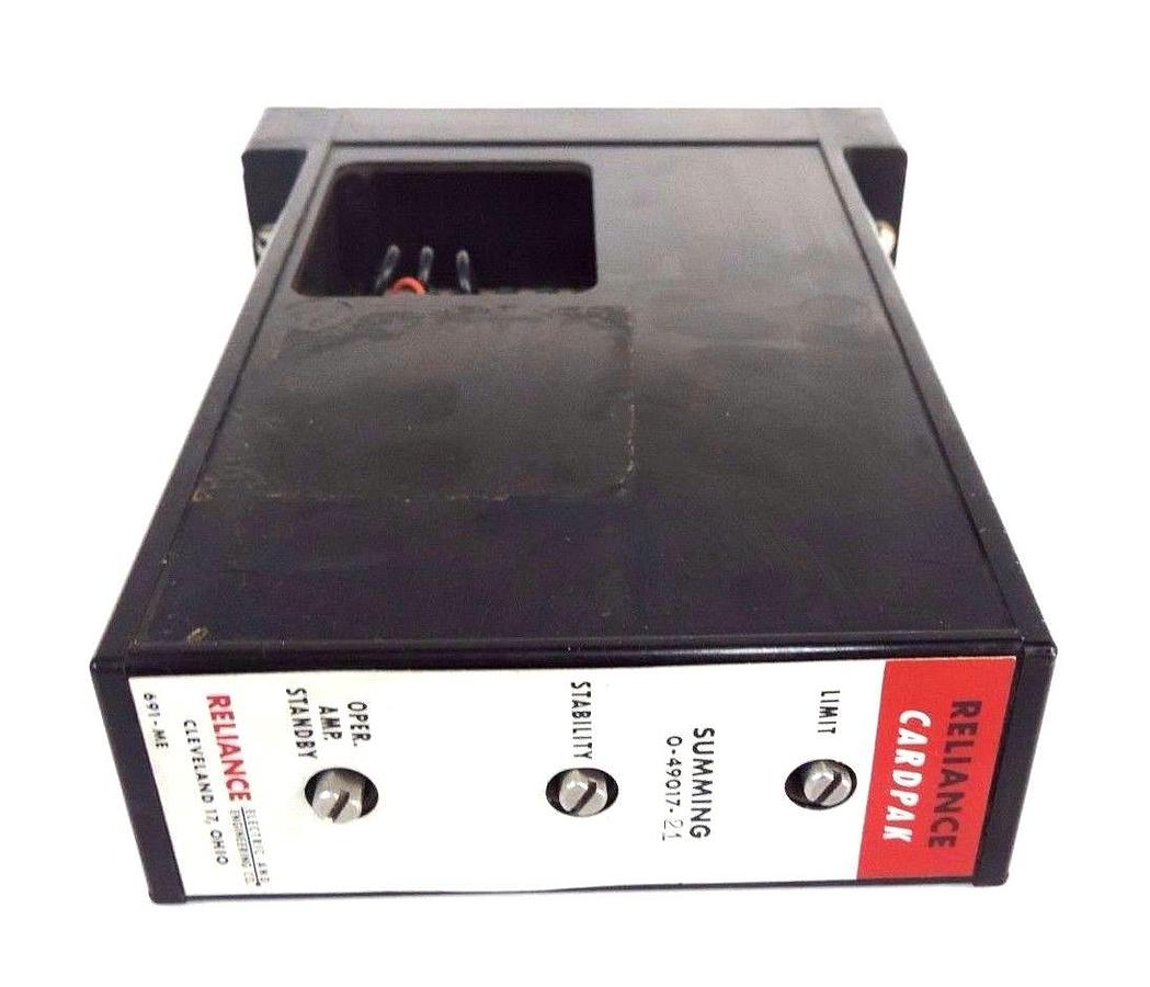 Used RELIANCE ELECTRIC 0-49017-21 SUMMING MODULE 04901721