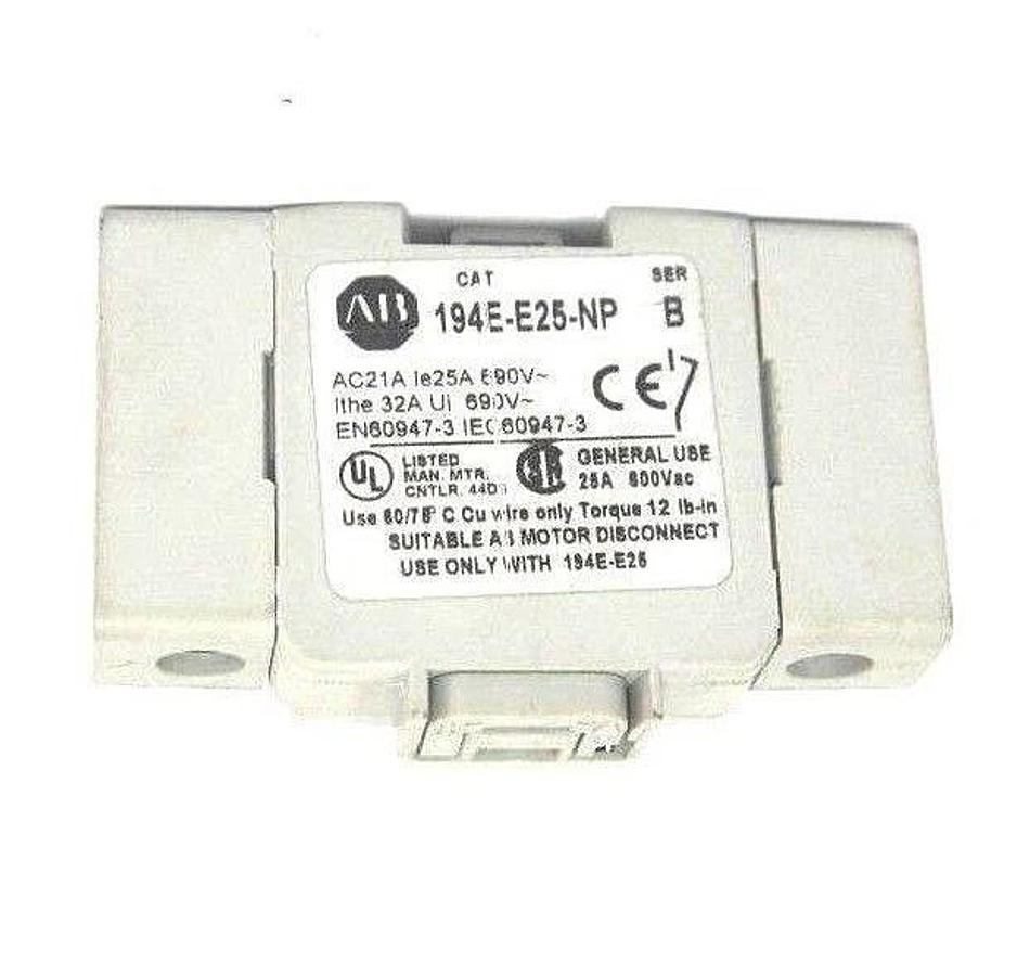 Used ALLEN BRADLEY 194E-E25-NP AUXILIARY CONTACT SER. B, 194EE25NP