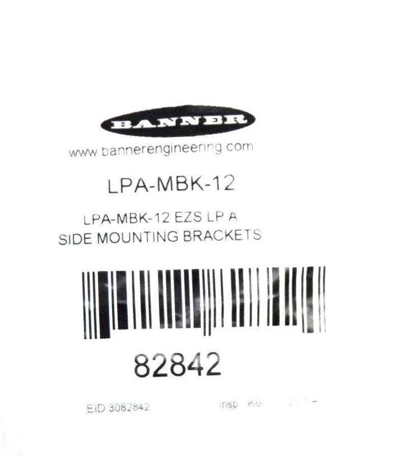 Used LOT OF 2 NIB BANNER LPA-MBK-12 MOUNTING BRACKETS 82842, LPAMBK12