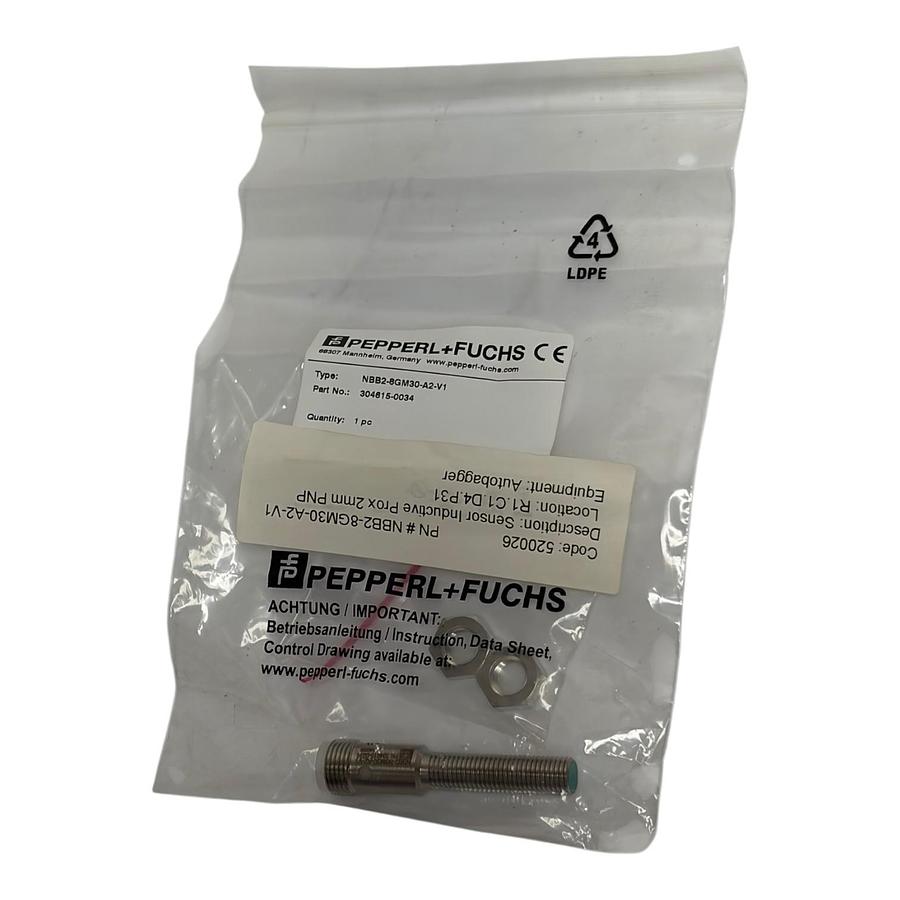 Pepperl+Fuchs NBB2-8GM30-A2-V1 Inductive Proximity Sensor PNP 2mm Flush New