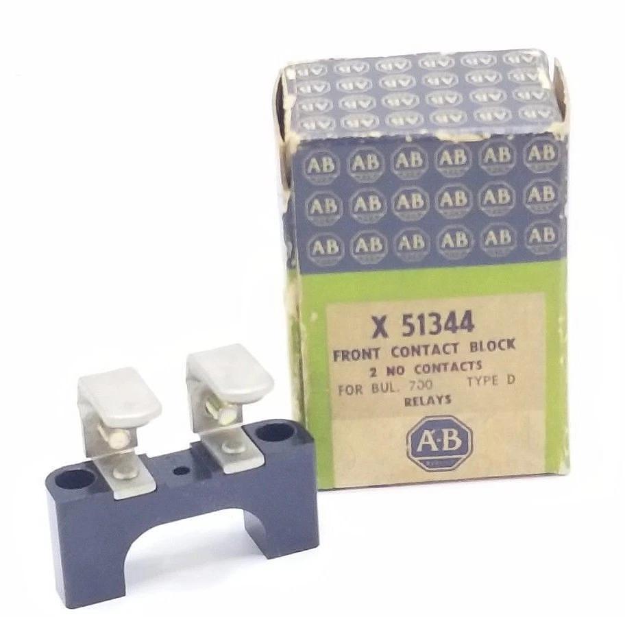 Used NIB ALLEN BRADLEY X51344 FRONT CONTACT BLOCK TYPE D