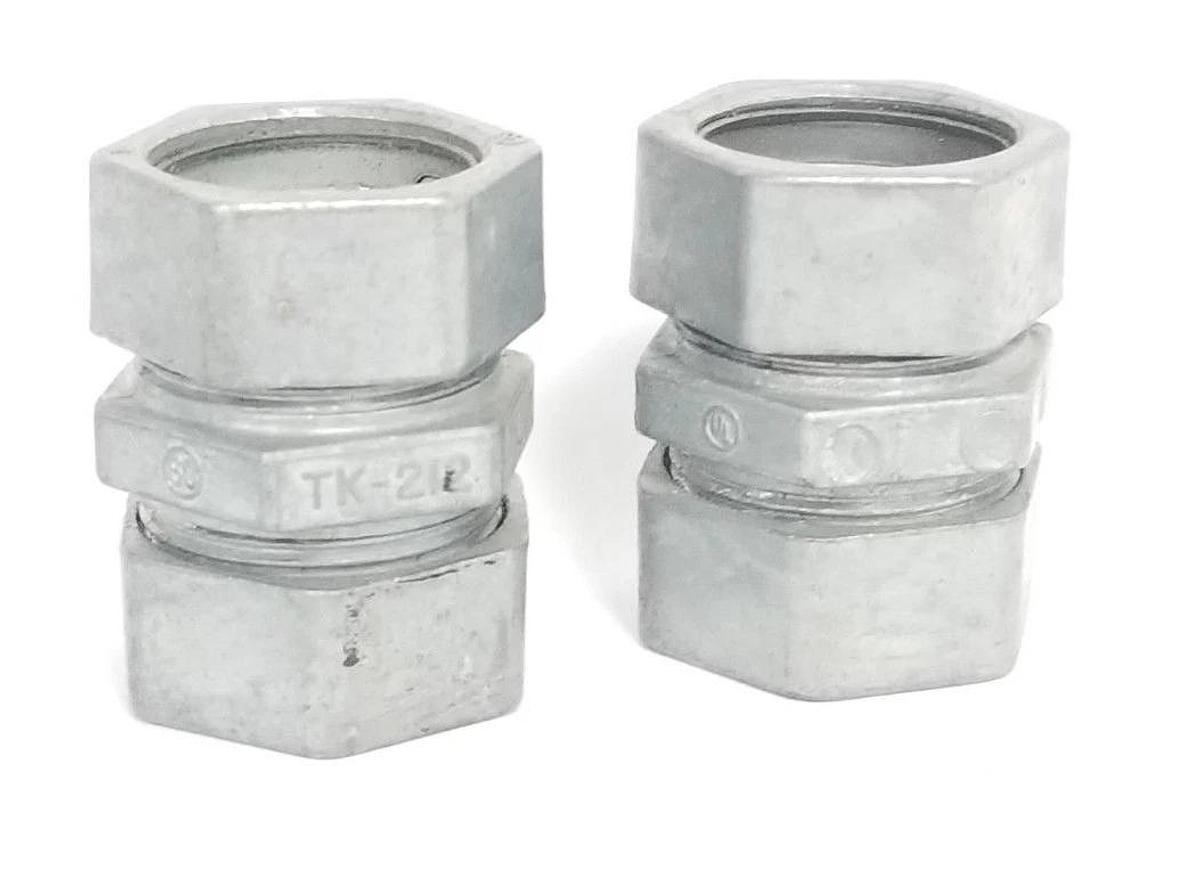 LOT OF 2 STEEL CITY TK-212 3/4" COMPRESSION CONDUIT COUPLINGS TK212