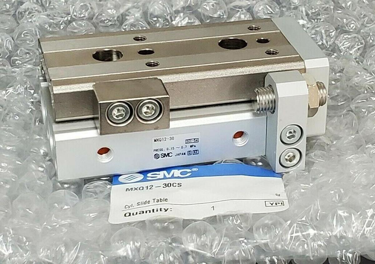 Used NEW SMC MXQ12-30CS SEIRES MXQ AIR SLIDE TABLE CYLINDER MXQ1230CS