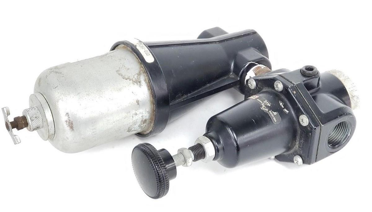 Used INGERSOLL RAND ARO 25351-010 HEAVY DUTY FILTER W/ 27354-000 REGULATOR 1/2IN