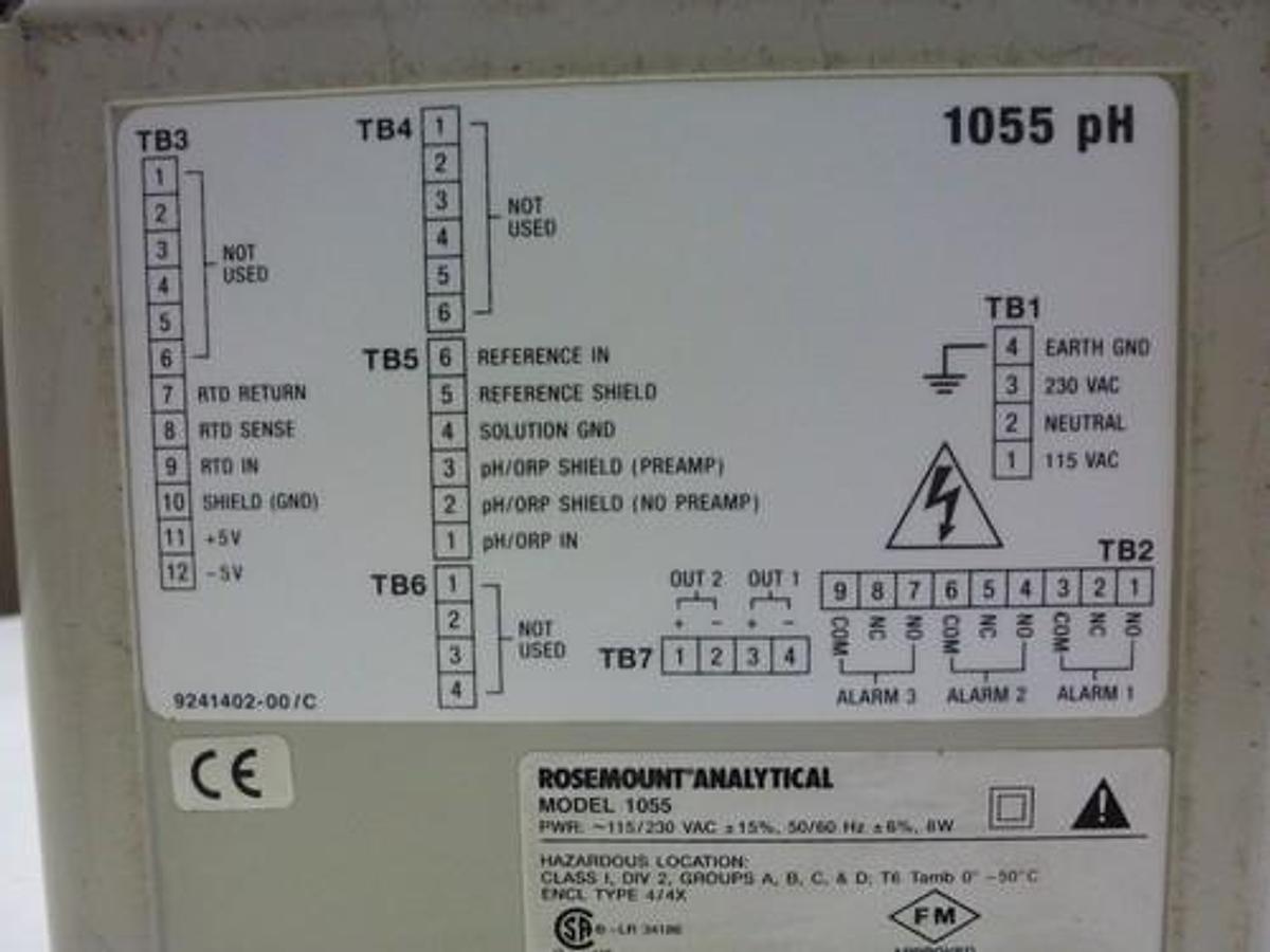 Used ROSEMOUNT 1055-01-10-22 SW VER# 3.30 ANALYZER SOLUCOMP II 115/230VAC 1055011022