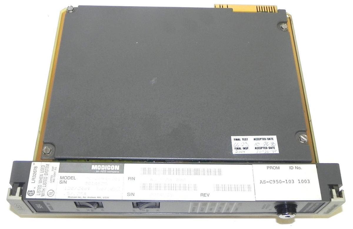 Used MODICON PC-0984-381 CPU PROGRAMMABLE CONTROLLER P/N: AS-9584-000