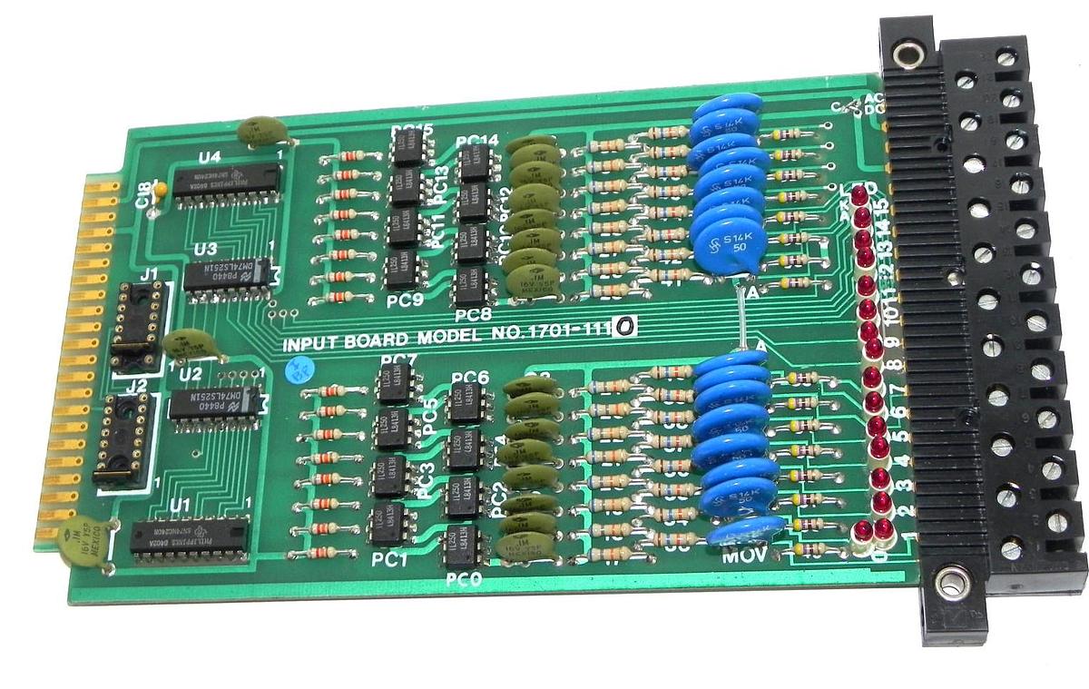 Used MCGILL 1701-1110 INPUT BOARD 17011110, PCB P/N Q6511, ASSY P/N: Q8011 REV. C