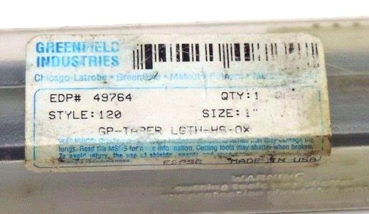 NEW CHICAGO-LATROBE 49764 STYLE: 120 SIZE: 1" GP-TAPER LGTH-HS-OX