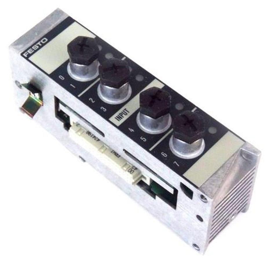 Used FESTO VIGE-03-FB-8-5POL PNEUMATIC INPUT CONTROL MODULE P/N 11093 HW 08.98