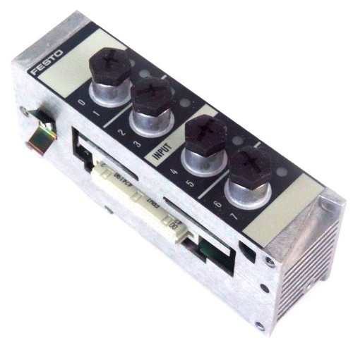 Used FESTO VIGE-03-FB-8-5POL PNEUMATIC INPUT CONTROL MODULE P/N 11093 HW 08.98