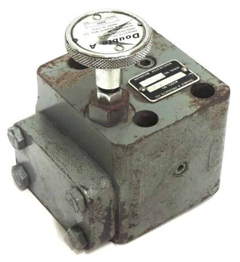 Used DOUBLE A PRODUCTS QWA3-165-3M-13 PRESSURE RELIEF VALVE QWA31653M13, 3000 PSI