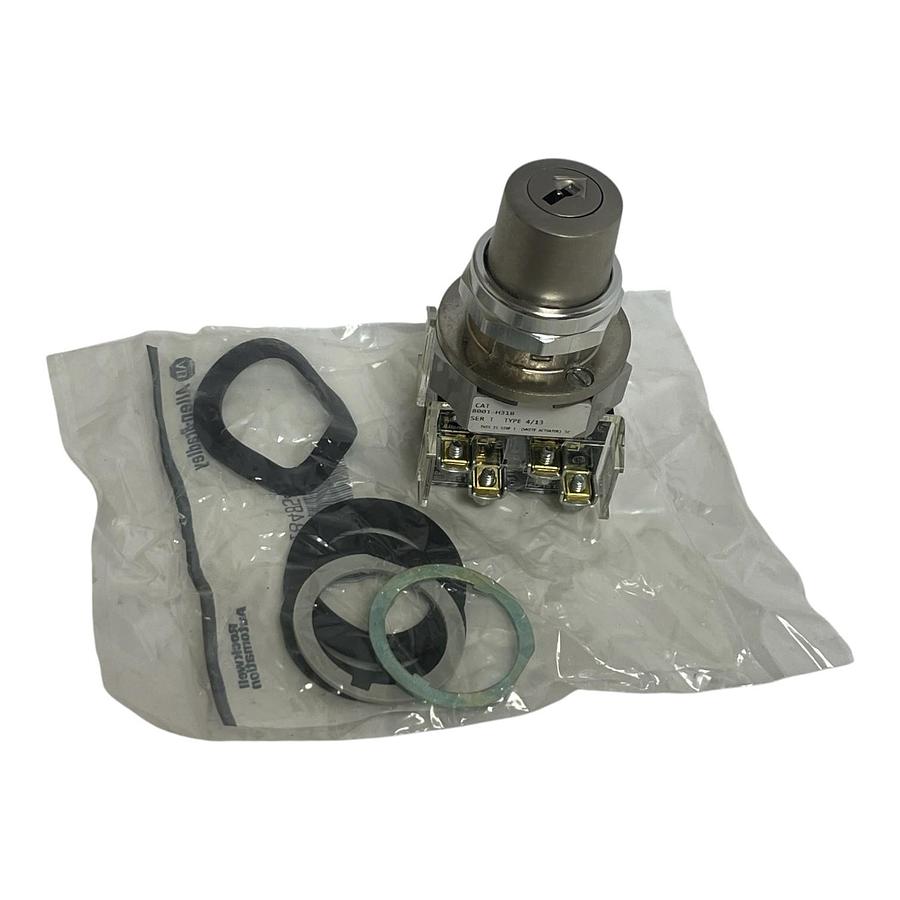 Used Allen-Bradley 800T-H31B 30mm 2-Position Keyed Selector Switch - NSMP