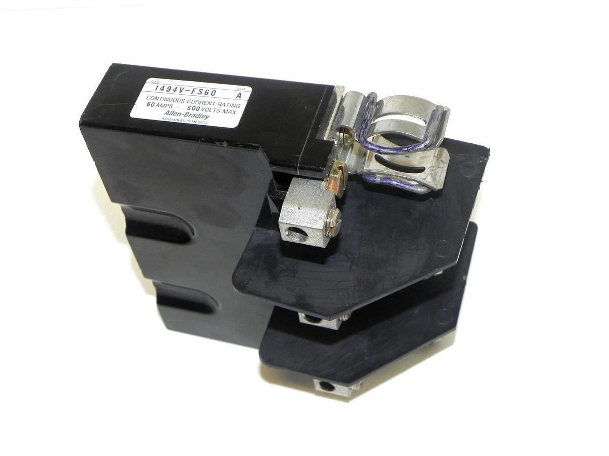 Used ALLEN BRADLEY 1494V-FS60 FUSE BLOCK 60AMP 1494VFS60 SER. A