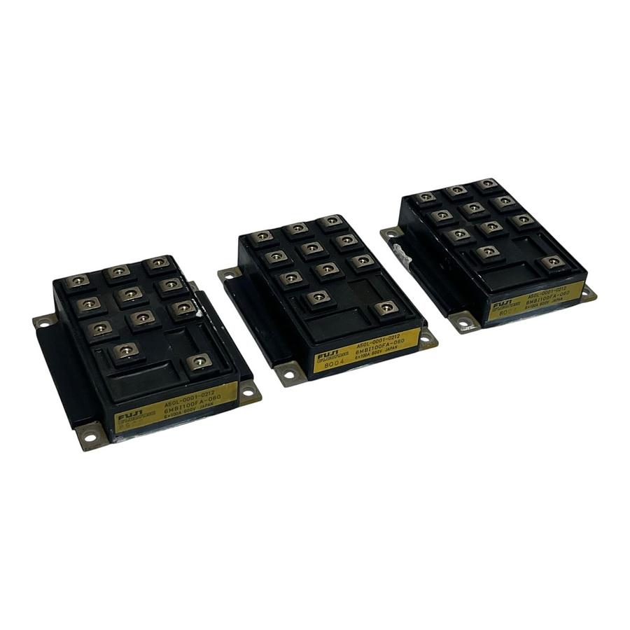 Used Lot of 3 - Fuji Electric 6MBI100FA-060 6-Pack IGBT Modules