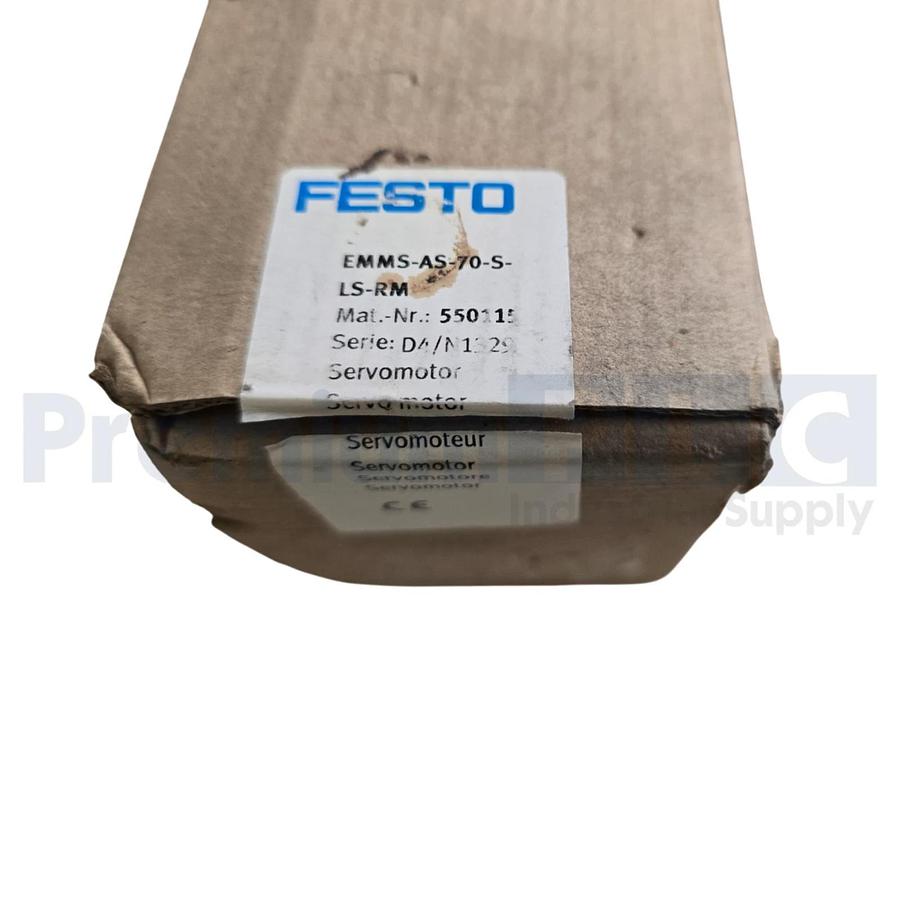 Festo 550115 | EMMS-AS-70-S-LS-RM Synchronous Servo Motor 360VDC 0.866kW NSMP
