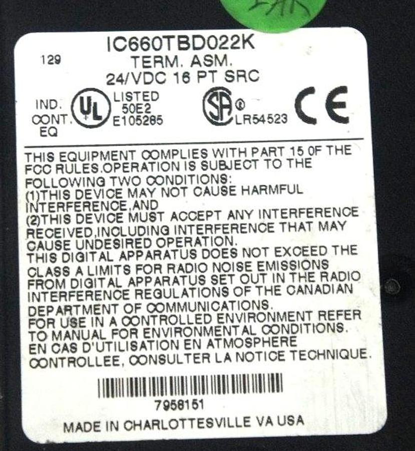 Used GE FANUC IC660EBD022X ELECTRIC CIRCUIT MODULE IC660EBD022