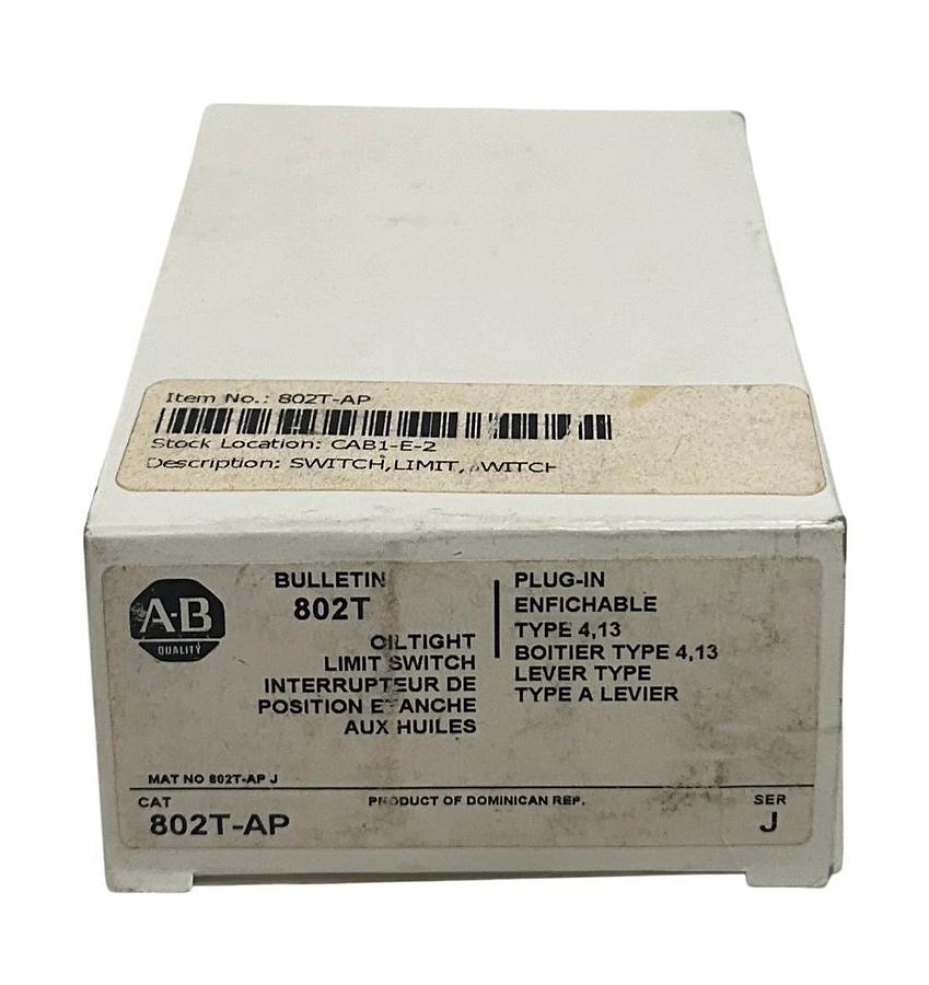 ALLEN BRADLEY 802T-AP /J BULLETIN 802T PLUG-IN OILTIGHT LIMIT SWITCH 802TAP NSMP
