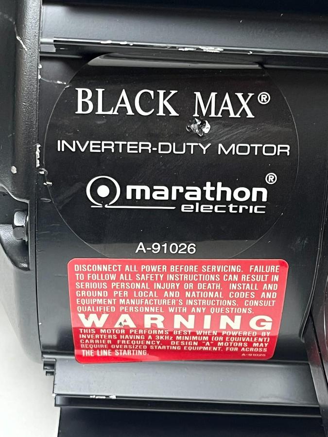 Used Marathon VVC184THTY7726AAM Y543A Black Max 5HP Inverter Duty Motor 3PH 184TC