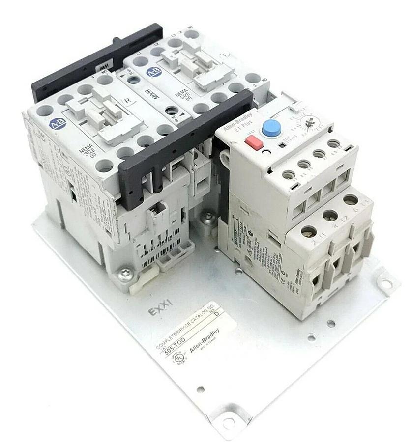 Used ALLEN BRADLEY 505-TOD FULL VOLTAGE REVERSING STARTER 505TOD SER. D