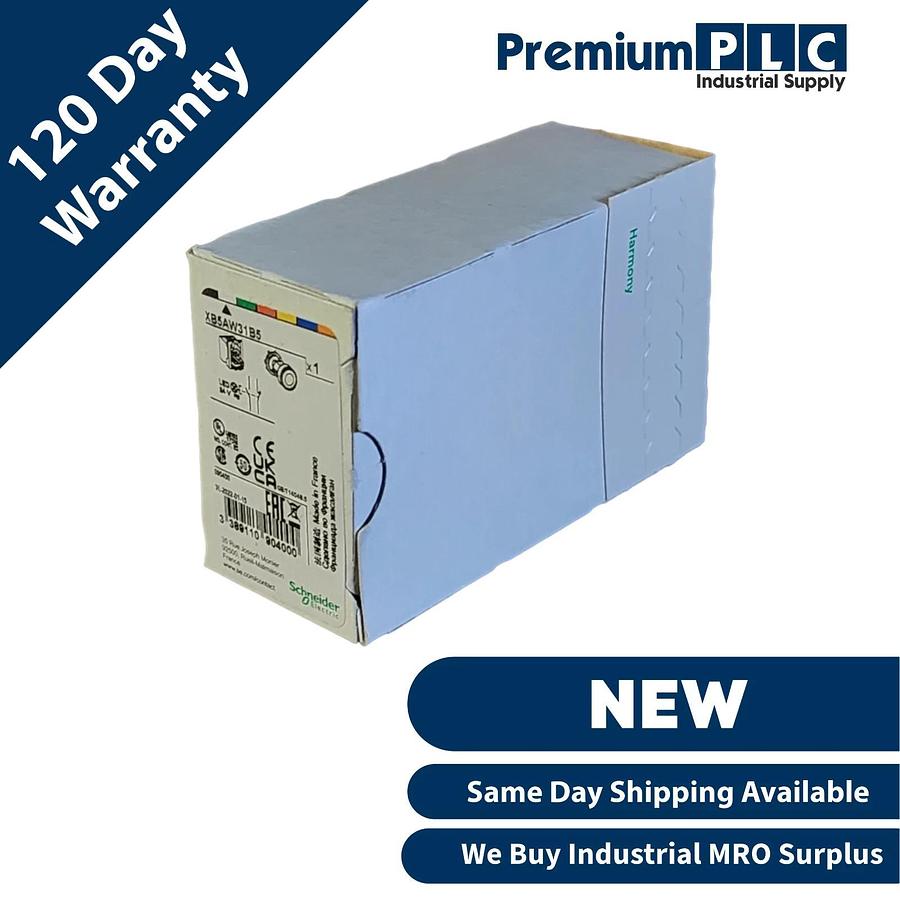 NEW SCHNEIDER ELECTRIC XB5AW31B5 ILLUMINATED PUSH BUTTON 22mm 1NO+1NC, 24V AC/DC