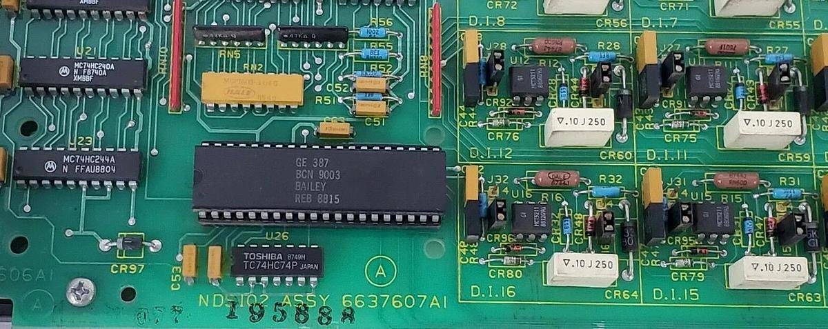 Used BAILEY 6637607A1 INPUT MODULE DIGITAL SLAVE NETWORK 90 5VDC 80mA