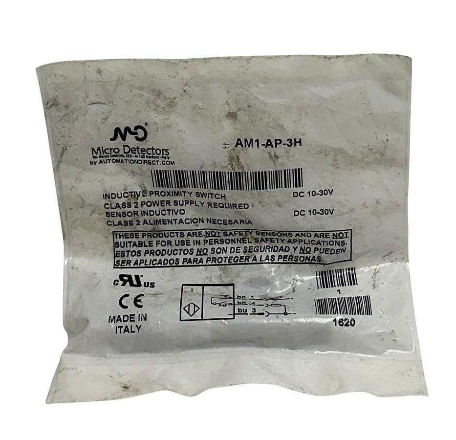 Used AUTOMATIONDIRECT MICRO DETECTORS AM1-AP-3H / AM1AP3H PROXIMITY SWITCH 30VDC NSFS