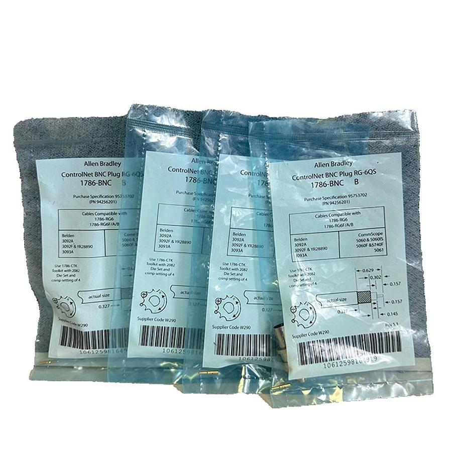 Used 4 NEW ALLEN BRADLEY 1786-BNC /B ControlNet BNC PLUGS RG-6QS 1786BNC
