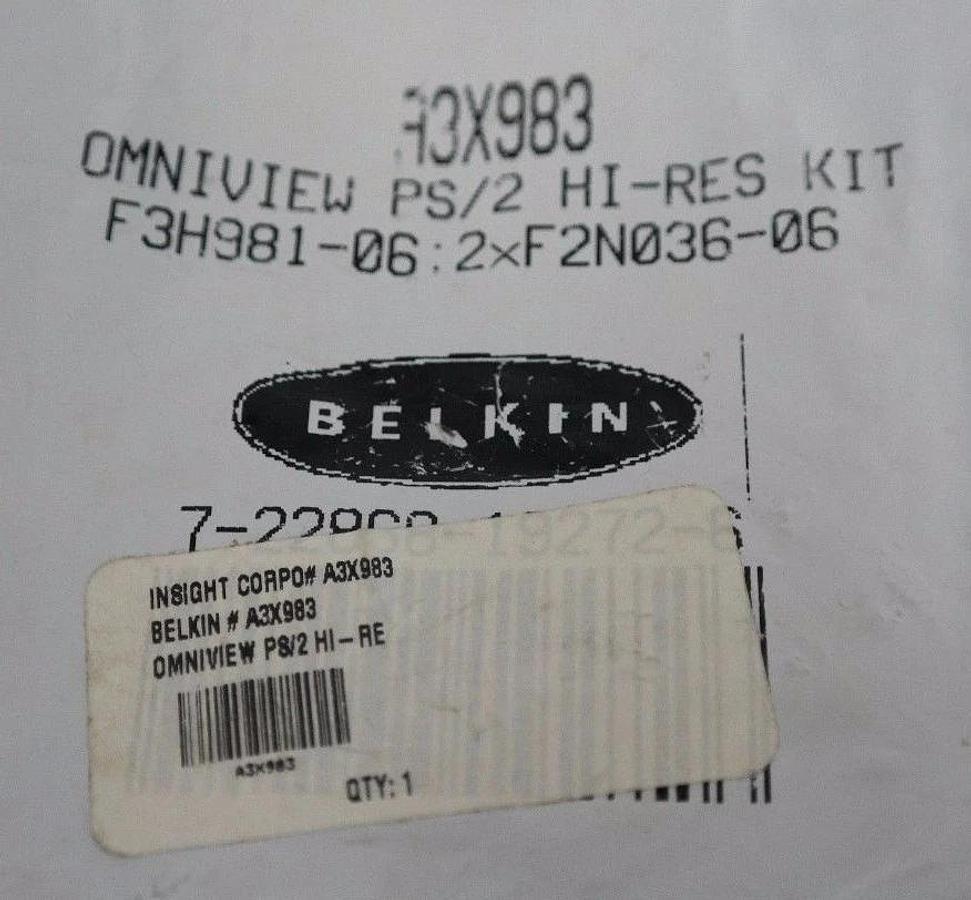 Used NEW BELKIN A3X983 OMNIVIEW PS/2 HI-RES CABLE KIT 722868192726 F3H98106 F2N03606