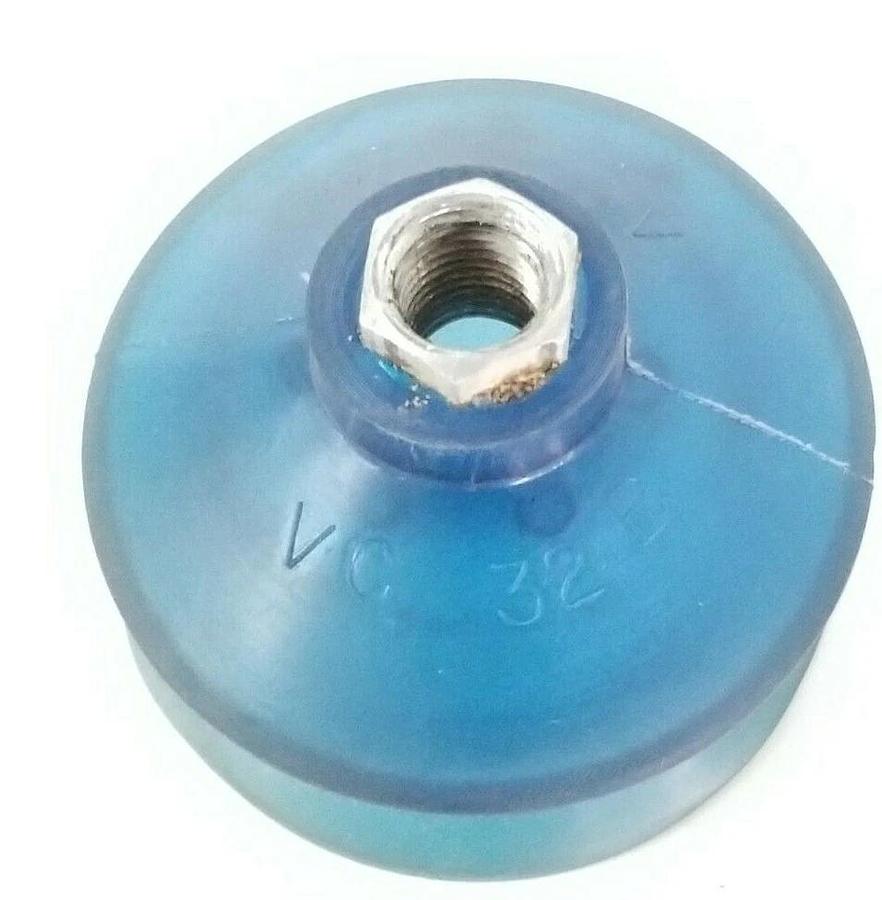 LOT OF 2 NEW VACCON VC32B-V VACUUM CUPS 1/2'' IN. THREAD 2-7/8'' IN. OD VC32BV