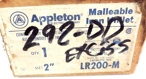 Used NIB APPLETON LR200-M CONDUIT BODY FORM 35, 2'', LR200M