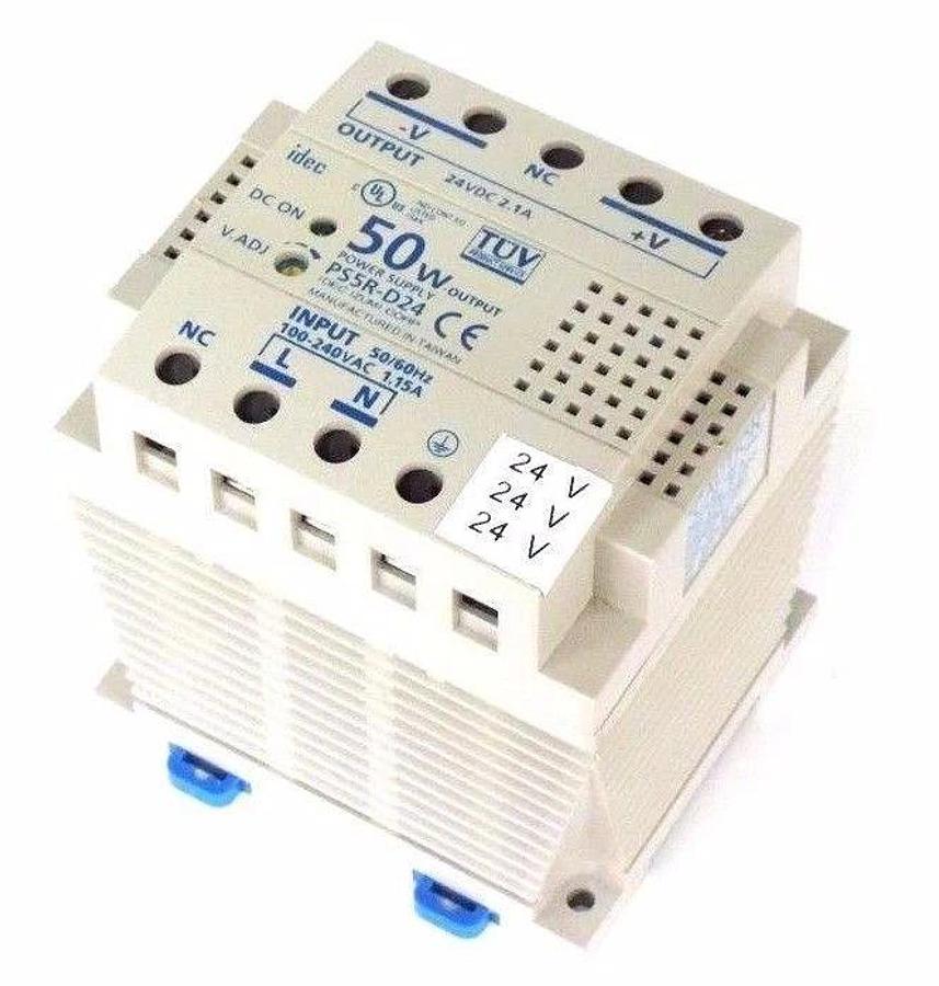 Used IDEC PS5R-D24 POWER SUPPLY 50W OUTPUT 100-240VAC 50/60HZ 1.15A PS5RD24