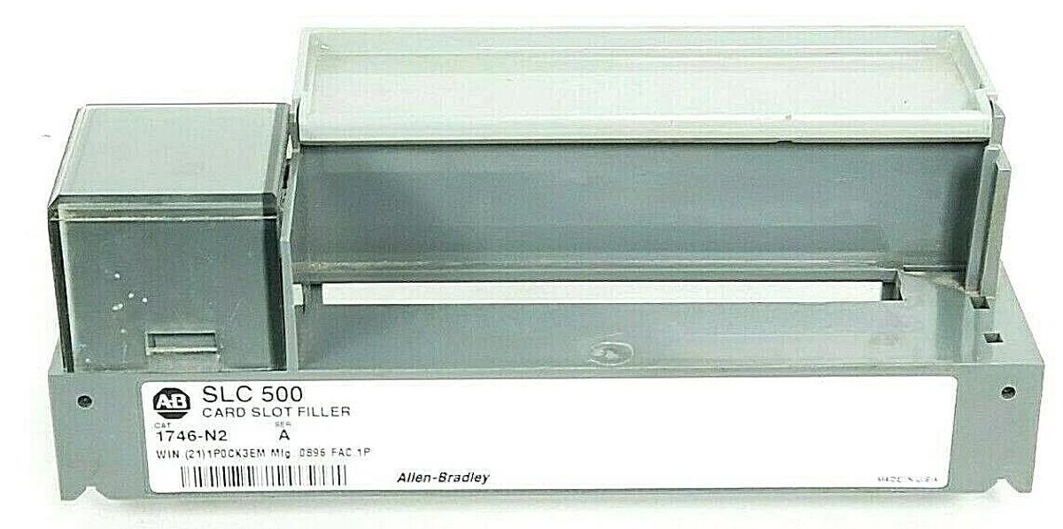 Used ALLEN BRADLEY 1746-N2 CARD SLOT FILLER 1746N2, SER. A WITH DOOR