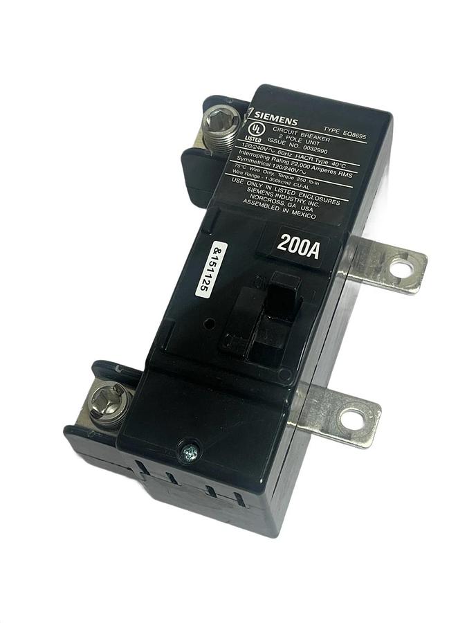 Used Siemens EQ8695 200 Amp 2-Pole Main Circuit Breaker 120/240V