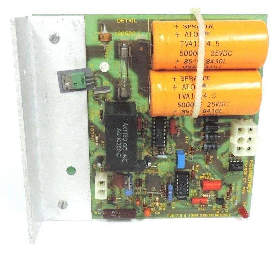 Used PARAMETRICS 100501J PJE 7.5 & 10HP DRIVER MODULE 100501, 100503 D