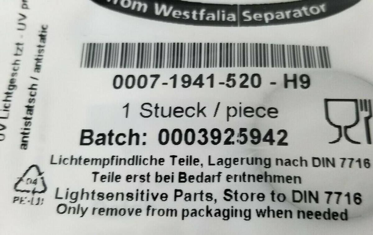 LOT OF 10 NEW GEA WESTFALIA SEPARATOR 0007-1941-520-H9 O-RINGS 00071941520H9
